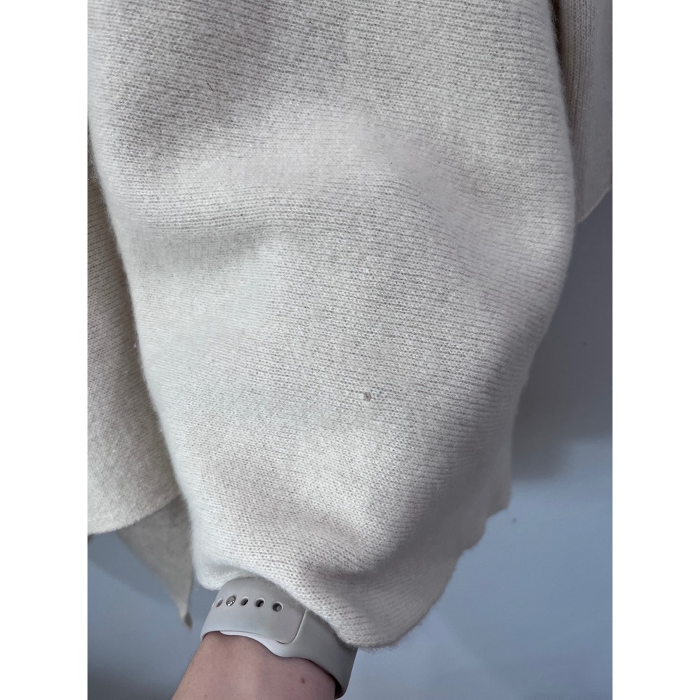 Club‎ Monaco Cashmere Draped Open Front Cardigan Cream Ribbed XS S Sweater - Picture 6 of 6